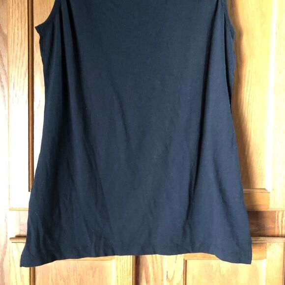 NWT J Crew Supersoft Supima Raw Edge V-Neck Tank Top Black - XS - Picture 8 of 10